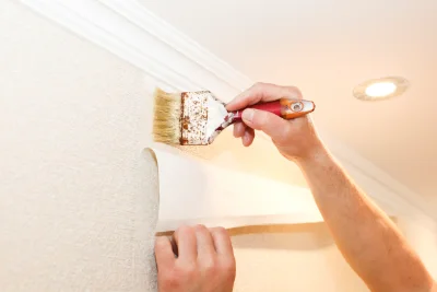 Pose de papier peint à Fontenay-le-Vicomte — revêtements muraux et toiles de verre